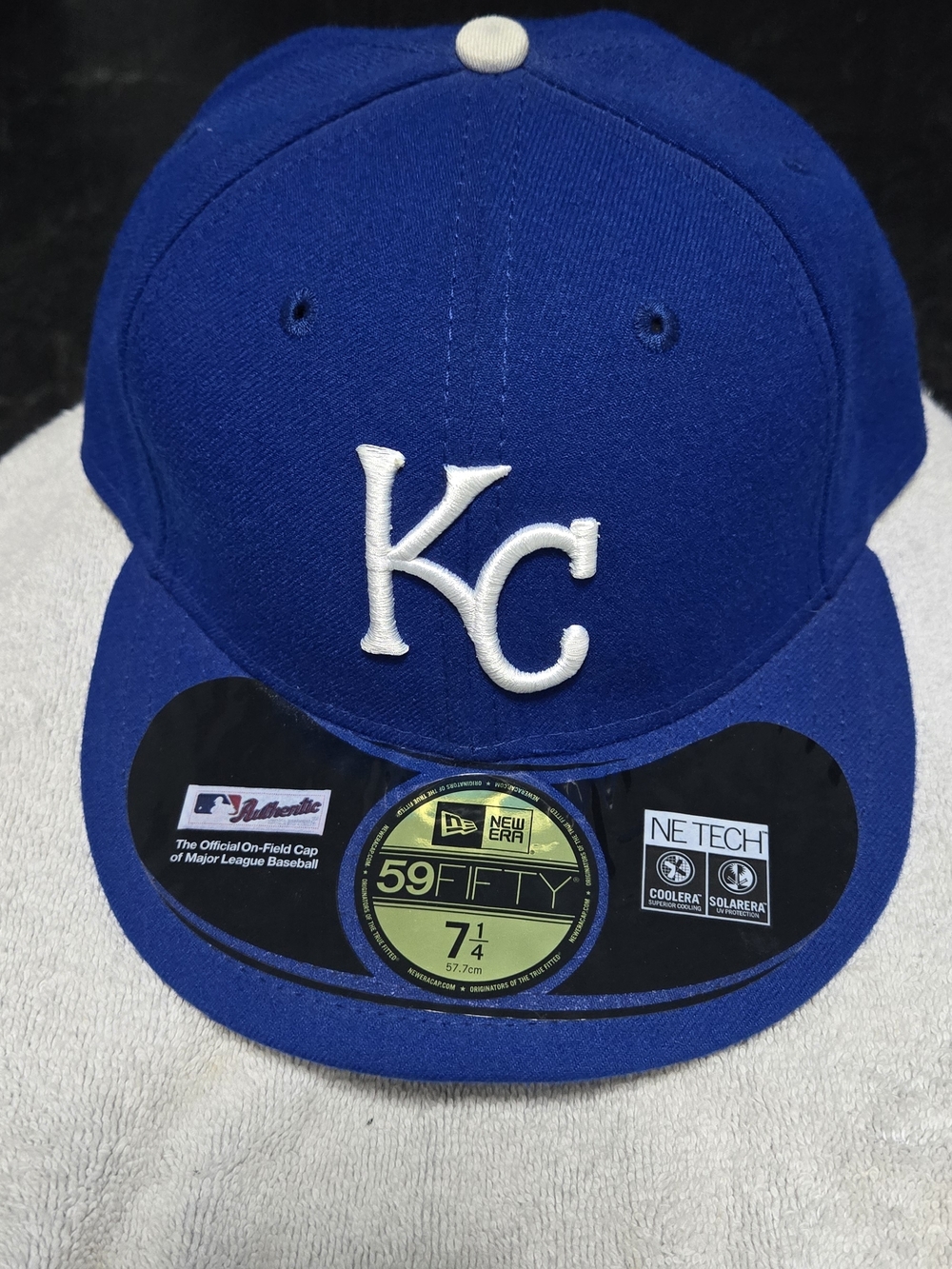 New Era KC Fitted Cap in Royal Blue with White Logo
